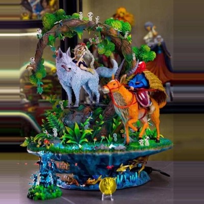 OPM Studios Mononoke Hime Resin Model Princess Mononoke Statue In Stock Led Hot