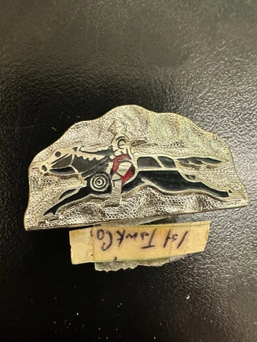 WW2 US Army Military 1st Tank Company DI DUI Horizontal Pinback