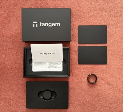 Tangem Crypto Hardware Wallet Set, 1 Ring Size 13 mit 2 Backup Karten 