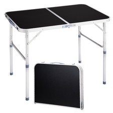 Indoor/Outdoor 3 FT Portable Plastic Folding Black 50kg Table Perfect for Party