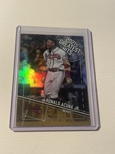 2022 Topps 2021’s Greatest Hits Ronald Acuna Jr GOLD /75 SP #21GH-11 Braves