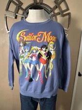 Vintage Sailor Moon Anime Graphic Logo Crewneck Sweatshirt Size M