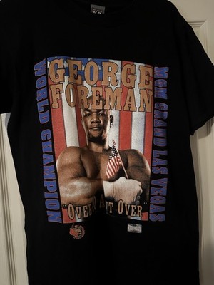 Vintage 90s George Foreman MGM Grand Las Vegas Boxing Promo Tee Shirt Sz M RARE
