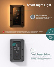 Surge Protector, Outlet Extender with Night Light, 5-Outlet Splitter and 4 U...