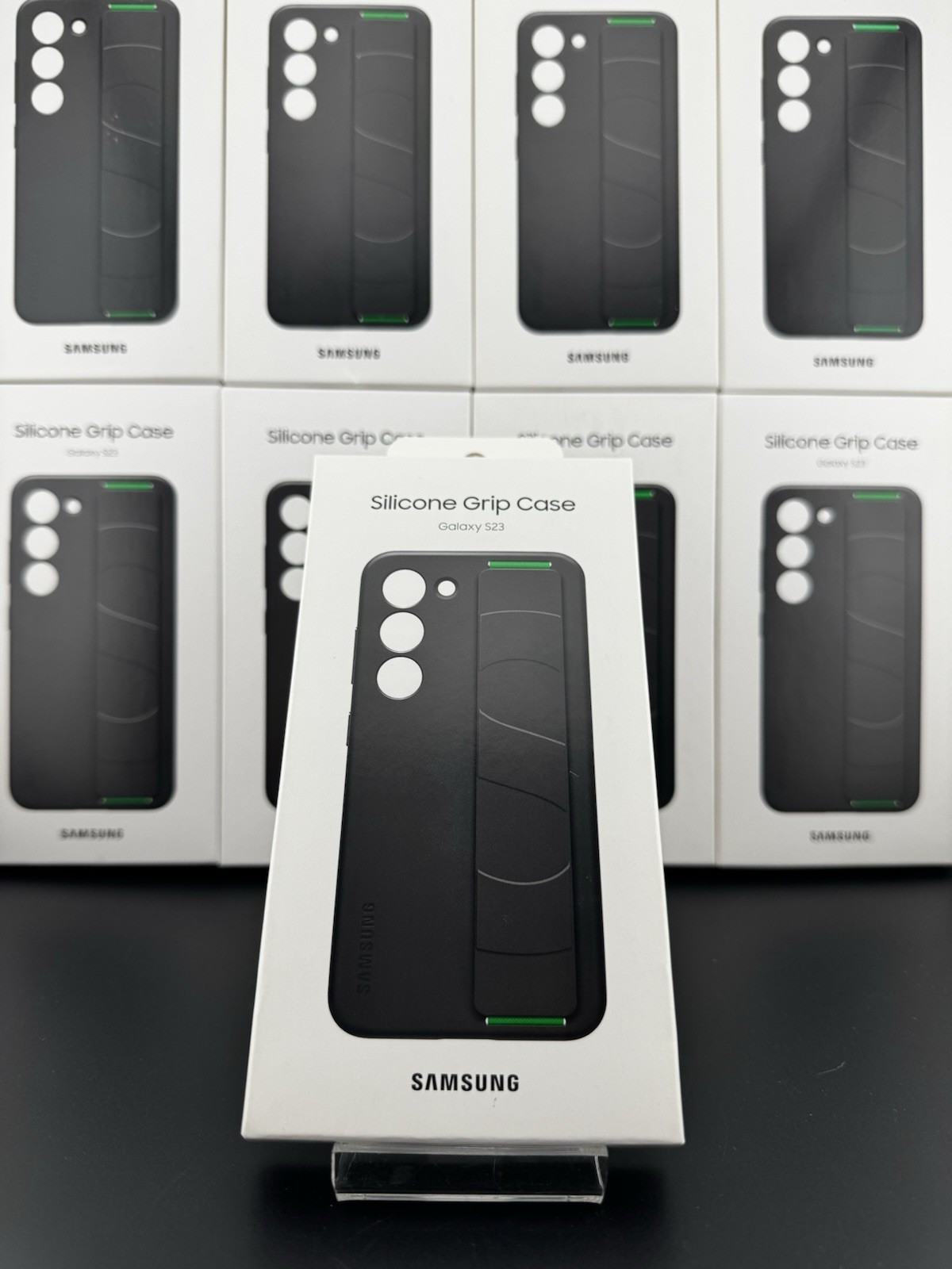 Original Samsung EF-GS9111TB Galaxy S23 Silikon Grip Case Cover Hülle Schwarz