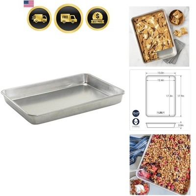 Naturals High-Sided Aluminum Baking Pan - Ideal for Large Recipes & Even Baking