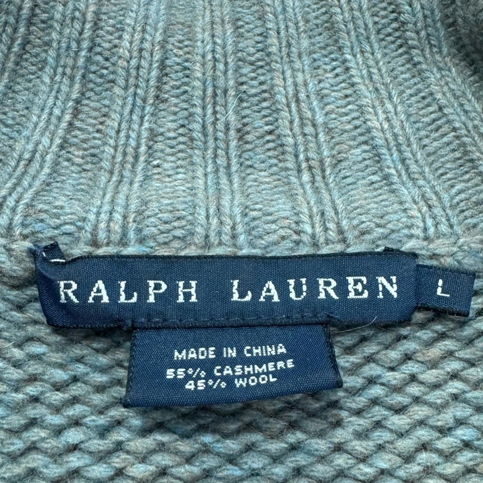 Cárdigan suéter Ralph Lauren para mujer mezcla de lana de cachemir con bolsillo talla grande Foto 3 de 4