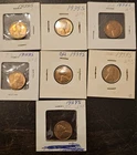 1939 S Lincoln Wheat Cent Penny BU UNC LOT OF 7!!!! Very Nice Coins