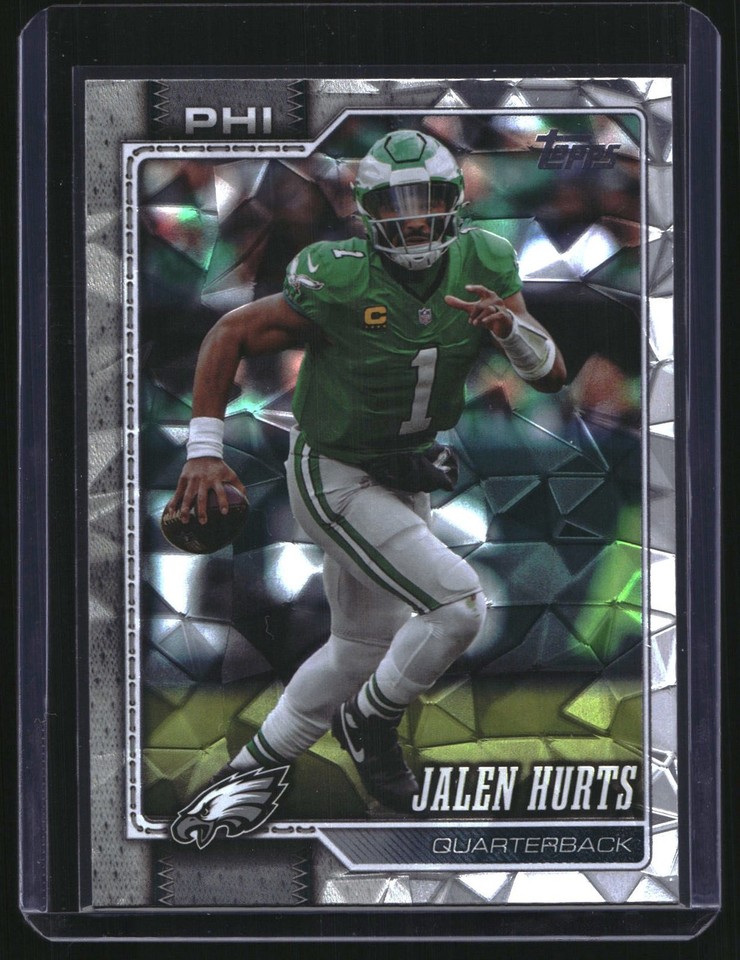 2026 Topps #167 Jalen Hurts Silver Crackle Eagles