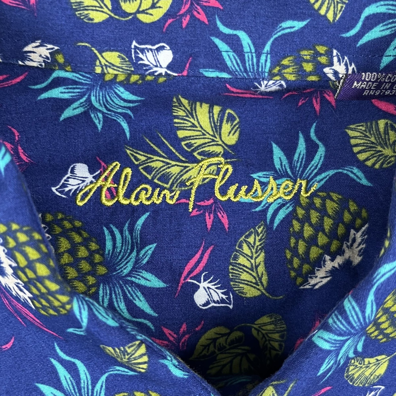 Alan Flusser Mens Pineapple Pattern Button Down S… - image 4