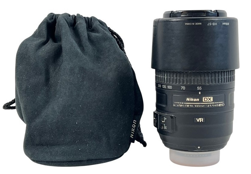 Nikon AF-S DX 55-300mm f/4.5-5.6G ED VR Lens – Tested – w/ Caps