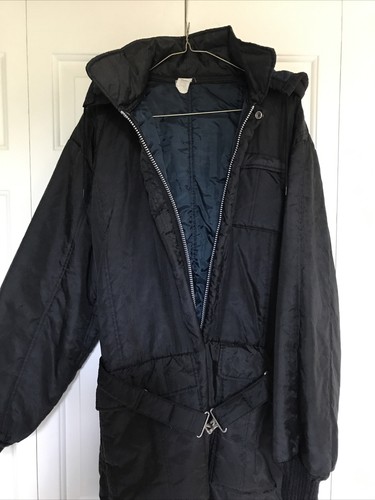 1970er Vintage SCHNEEMOBIL Schneeanzug schwarz einteiliger Gürtel Gr. Unisex Erwachsene Lg lang - Bild 13 von 14