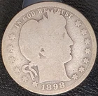 1898 O New Orleans Mint Barber Quarter
