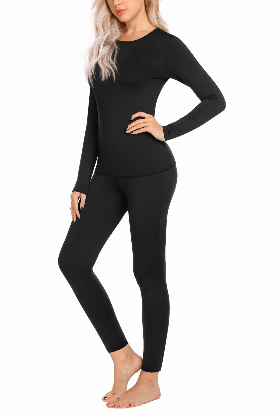Thermal Underwear Set Lightweight Base Layer Shirt & Leggings Black XXL
Opens in a new window or tab
