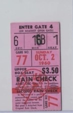 1960 Oct. 2 Ted Williams Last GM On Roster As A Player  NY vs Boston Red Sox⚾️