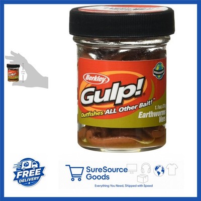 Gulp! Earthworm 4-Inch Brown Soft Bait, Ideal Substitute for Live Worms