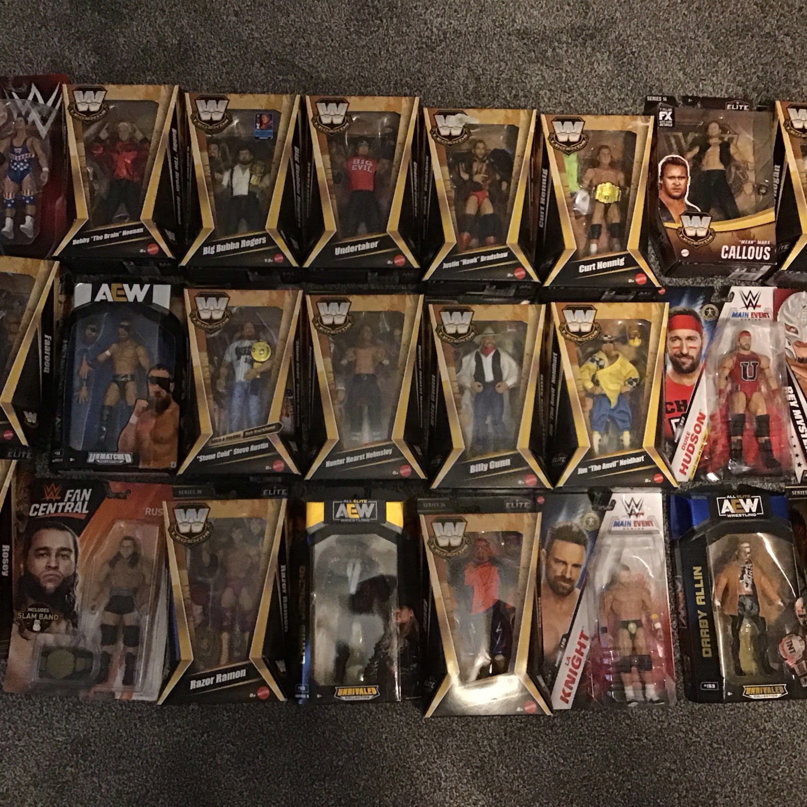 Pick 4 Figure Lot Read Description AEW WWE Clearance Elite Taker, Razor, HHH