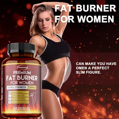 XEMENRY Premium Fat Burner for Women 12000mg -Abnehmen, Appetit Unterdrücken, Entgiftung