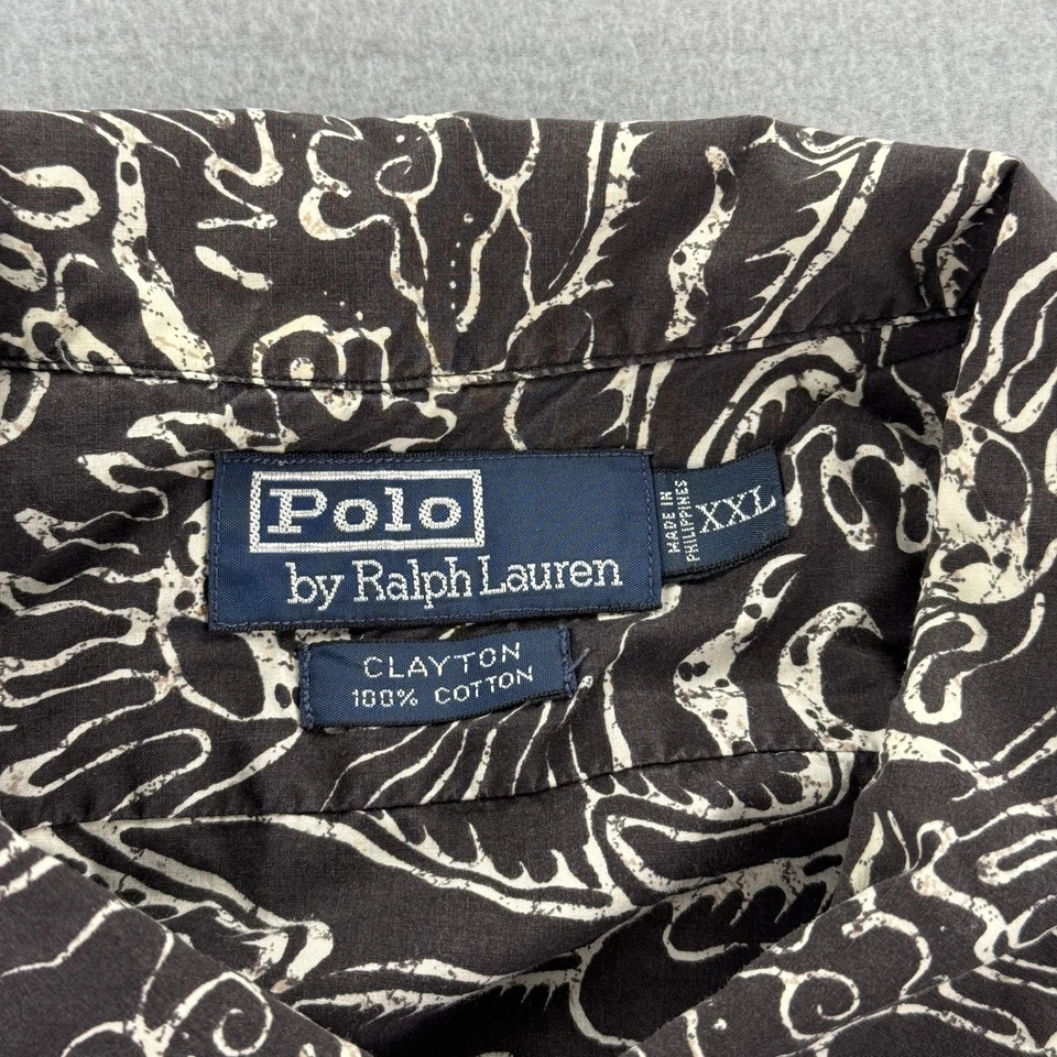 Polo Ralph Lauren Shirt Mens 3XL Clayton Dragon Print Button Up Casual - Image 3 of 4