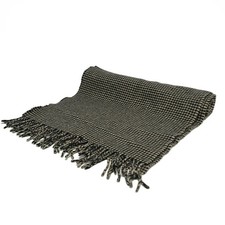 Max Mara Black Beige Wool Cashmere Scarf