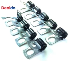 Brake Line Clip Set for 3/16" Tube. Pack of 10. Steel with Rubber Insulation