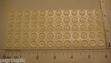 60 SELF ADHESIVE RUBBER FEET BUMPERS 0.385"  x 0.125" CLEAR BUMPERS + SAMPLES