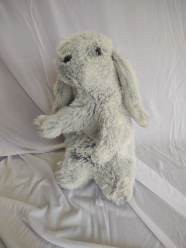 Vintage Country Critters Rabbit Hand Puppet Plush Realistic Bunny Gray ...