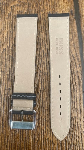 100% GENUINE ORIGINAL HUGO BOSS LEATHER WATCH STRAP MANY VARIATION NEW - Picture 6 of 42