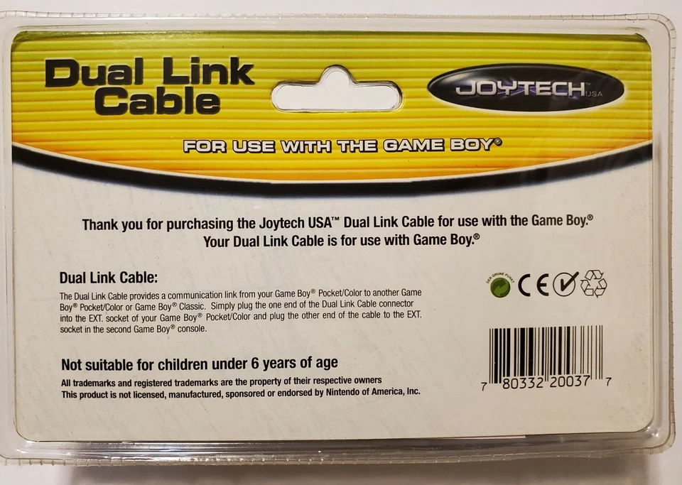 JoyTech Dual Link Cable for use with Game Boy. Blue Color - Image 2 of 3