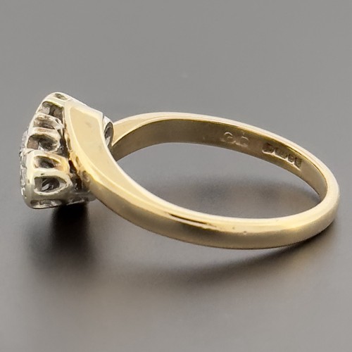 9ct Yellow Gold 0.15ct Diamond Three Stone Ring Size L Hallmarked - Picture 5 of 10