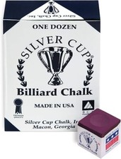 Silver Cup Billiard Chalk - 1 Gross 144 pcs. WINE