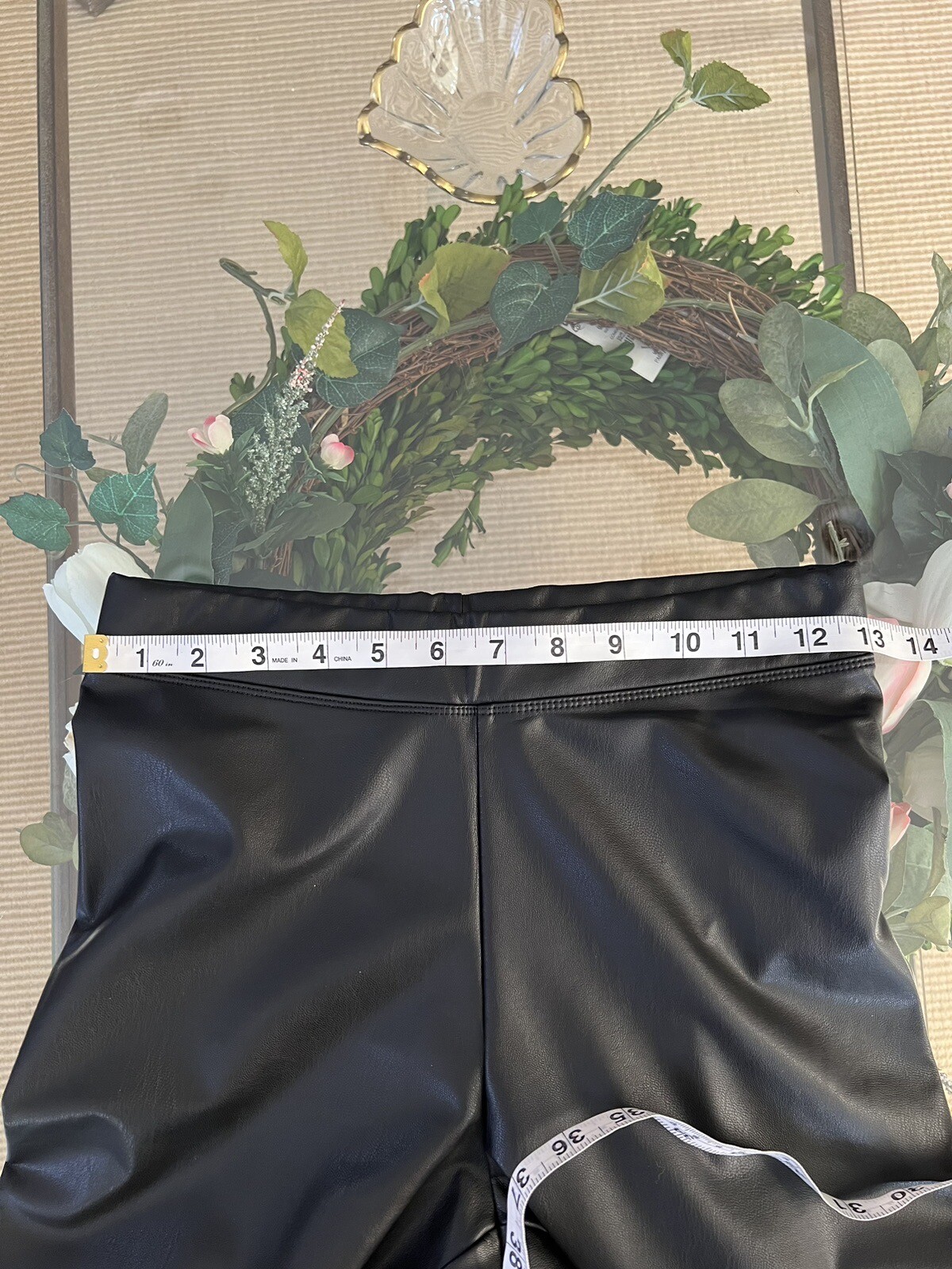 Express Black Leather Look  (polyester/spandex Bl… - image 6