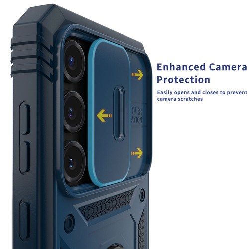 Funda Antigolpes Para Samsung Galaxy S25 6.2", Anillo Magnético Soporte Cubierta Azul - Imagen 10 de 16