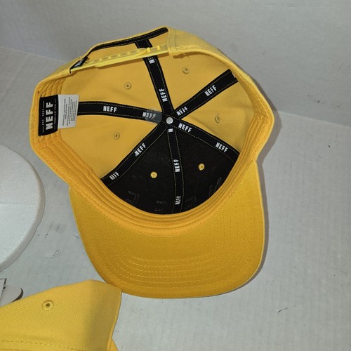Neff Block Letters Yellow Hat Adjustable Snapback Nwot - Picture 5 of 5