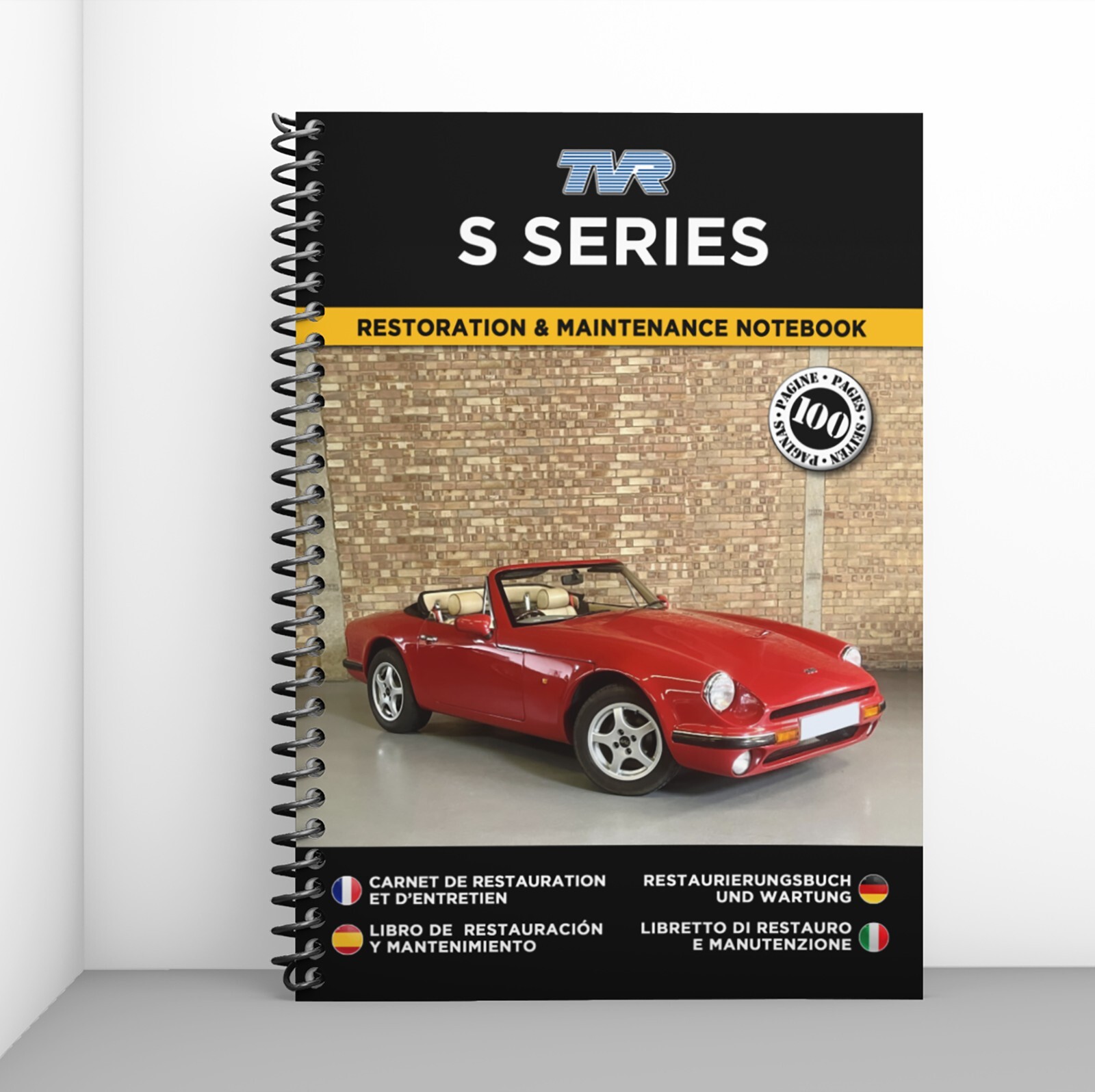 Carnet de restauration TVR S SERIES idéal pour les weekends au garage et road trips