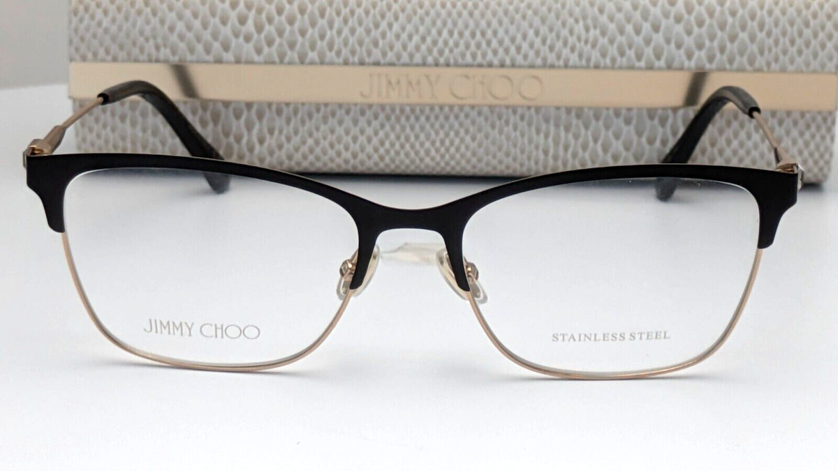 JIMMY CHOO 長方形フレムメカネ JC124 FG4 Jimmy Choo JC4004HB L (59 - 16) with Grey lenses and Gold