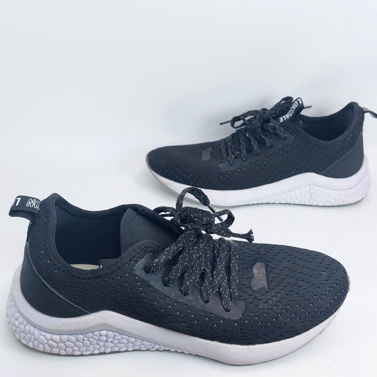 Lonsdale London Womens Sneakers Black Lace Up Joggers Shoes Gym