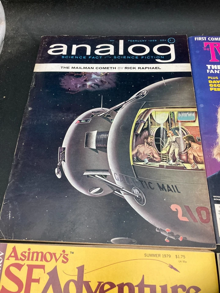 Six Different Science Fiction Magazines from 1965-1986 Popular Authors Foto 2 de 4