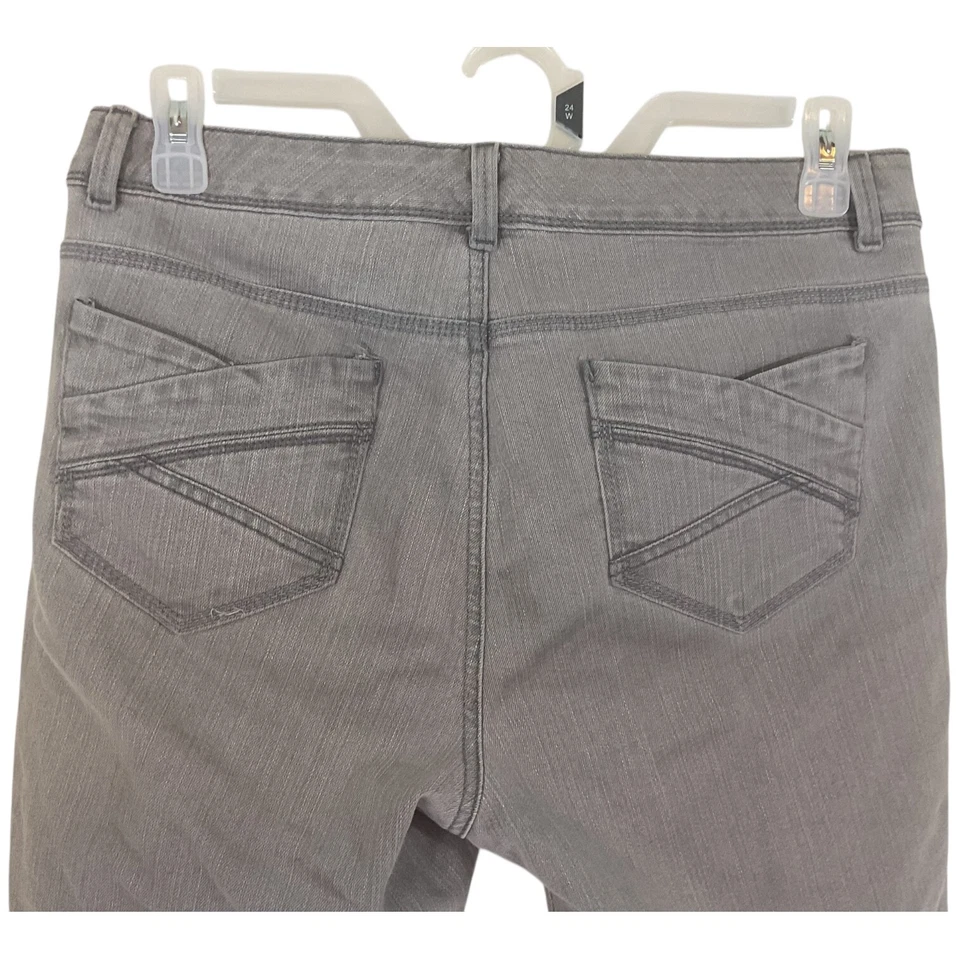 Pantalones cortos de jean grises para mujer Gloria Vanderbilt The Perfect Fit talla 12 Foto 4 de 4
