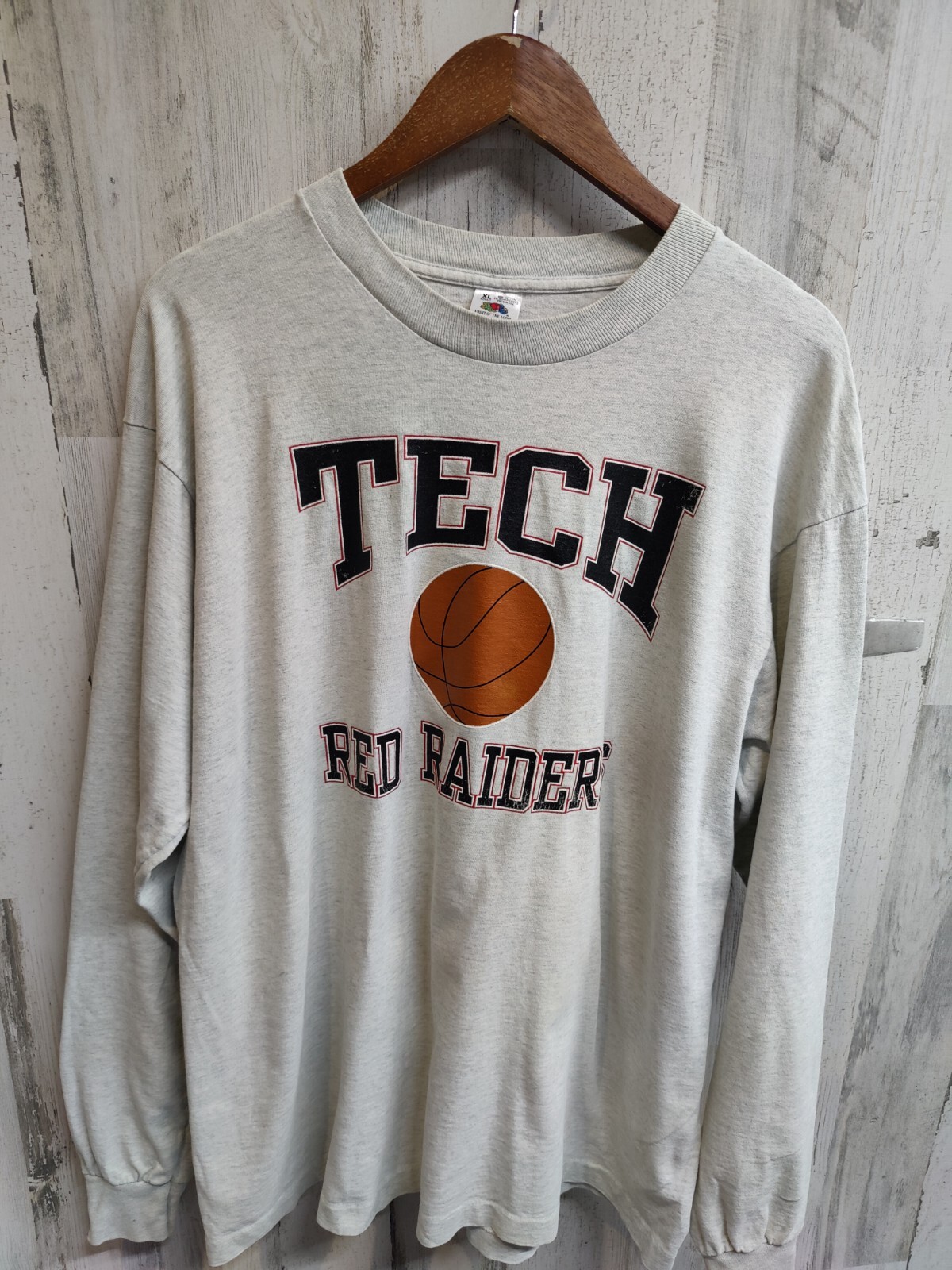 ALTRA T shirt vintage effetto invecchiato Texas Tech Red Raiders grafica basket XL