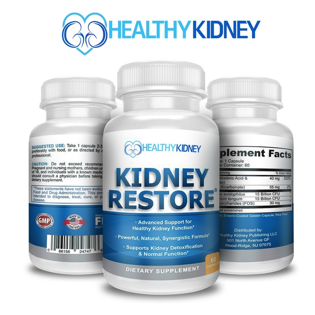 Kidney Restore Healthy Support Detox Supplement 60 Count for sale