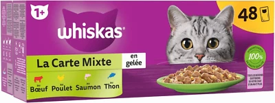 48 Sachets Fraîcheur - La Carte Mixte (4 variétés) - Pâtée pour Chat Adulte en - Photo 1/4