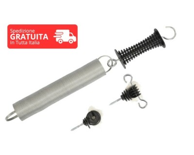 Kit Maniglia Con Molla E 2 Isolatori Per Recinti Elettrici – Kerbl EL00051 – Made In Italy