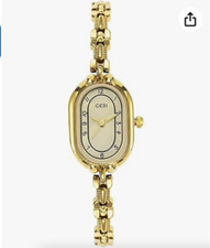 XCZAP Women's Vintage Oval Watch Luxury Minimalism Bracelet Small Gold Watch