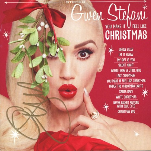 GWEN STEFANI  " You Make It Feel Like Christmas "  CD Autographed SIGNED ACOA