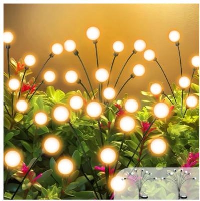 Solar Lights for Outside, Brighter 16 LED Solar Garden Lights, Durable & Long-La