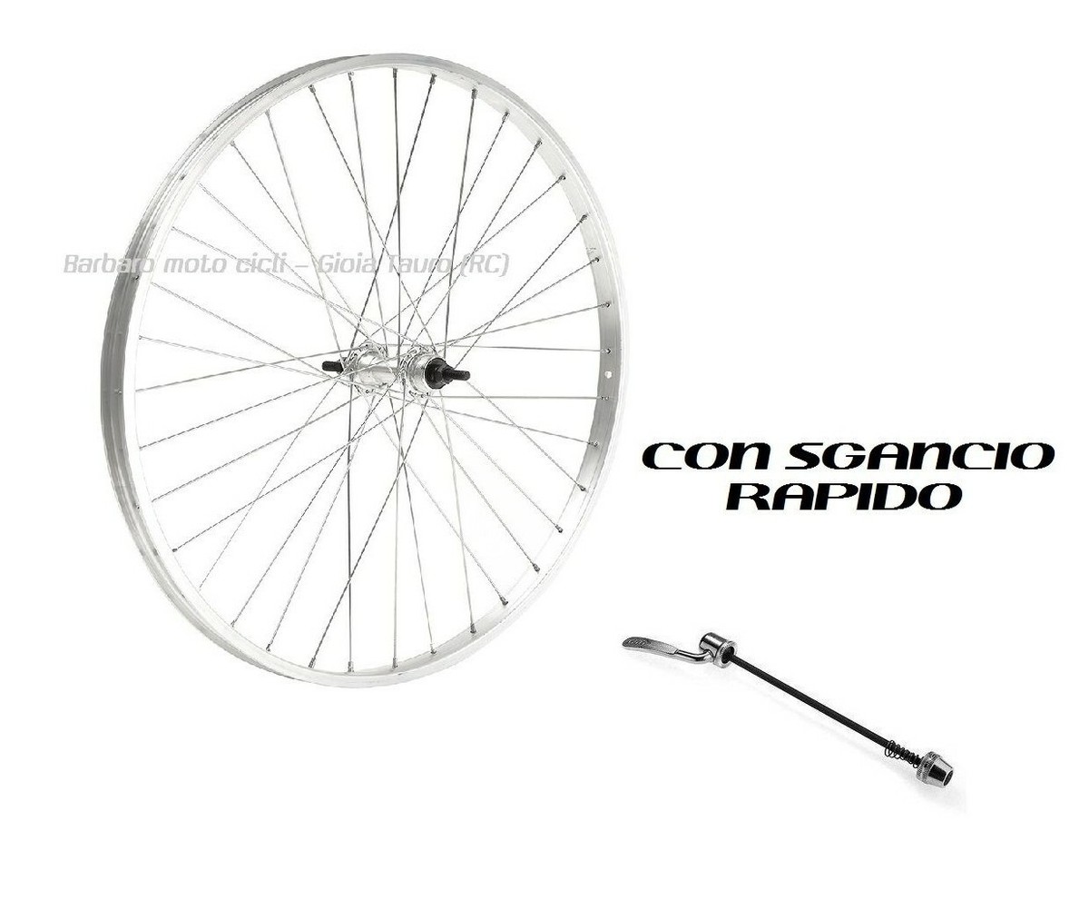 RUOTA CERCHIO ANTERIORE BICI BICICLETTA 26 X CON SGANCIO