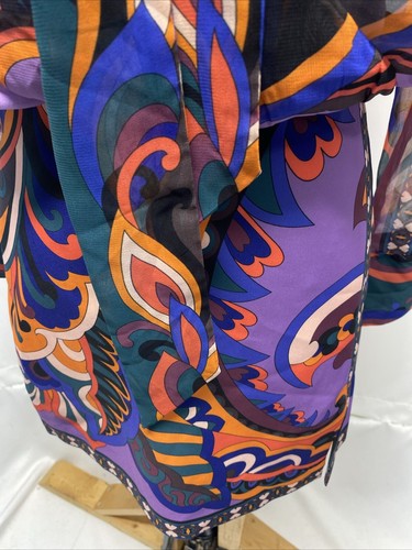 ZARA Womens XS Bold Multicolor Batik Bow Neck Mini Dress - Picture 2 of 17