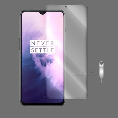 Tempered Glass Screen Protector Film + Card Pin fits OnePlus 7 Smartphone USA