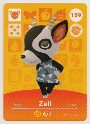 Animal Crossing amiibo Card: Zell 159 Series 2 Deer New Horizons
